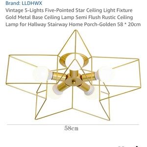 Gold Geometric Star Accent Light